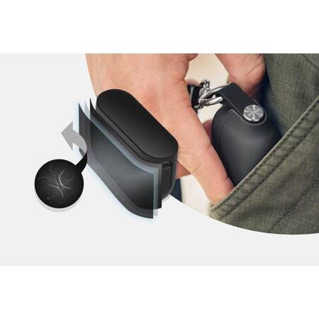 Moshi Pebbo – Etui AirPods Pro z odpinanym paskiem na rękę (Shadow Black)