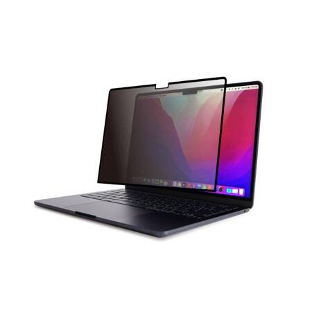 Moshi Umbra - Folia ochronna na ekran MacBook Air 13.6 (M2, 2022) z filtrem prywatyzującym (czarna ramka)