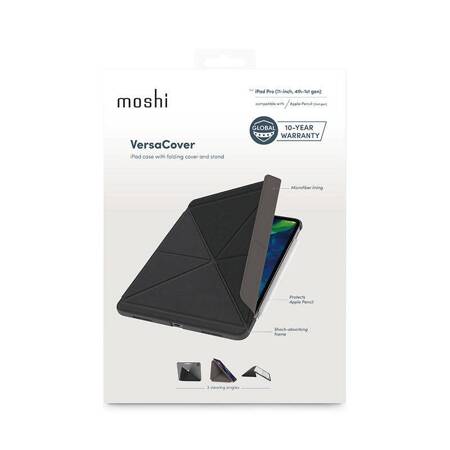 Moshi VersaCover - Etui origami iPad Pro 11" M4 (2024) (Charcoal Black)