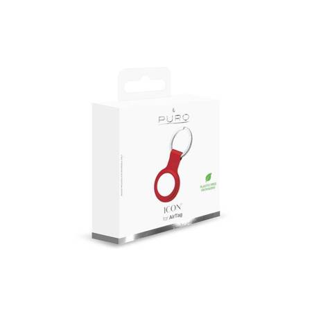 PURO ICON Case - Silikonowy brelok do Apple AirTag (czerwony)