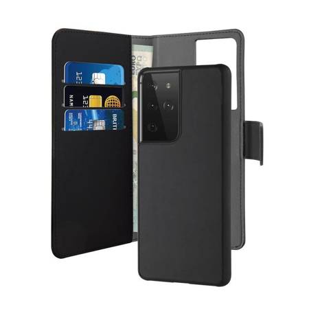 PURO Wallet Detachable - Etui 2w1 Samsung Galaxy S21 Ultra (czarny)