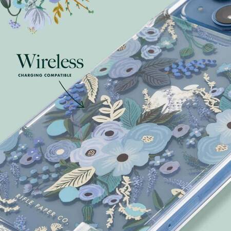 Rifle Paper Clear - Etui iPhone 14 Plus (Garden Party Blue)