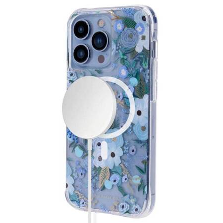 Rifle Paper Clear MagSafe - Etui iPhone 13 Pro (Garden Party Blue)