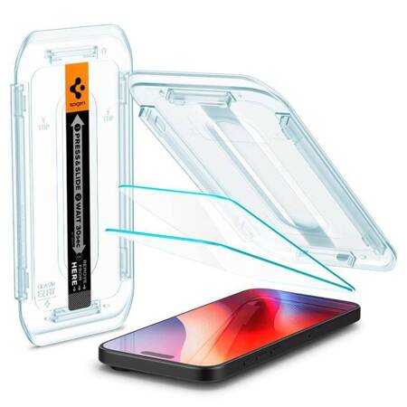 SZKŁO HARTOWANE SPIGEN GLAS.TR ”EZ FIT” 2-PACK IPHONE 16 PRO MAX CLEAR