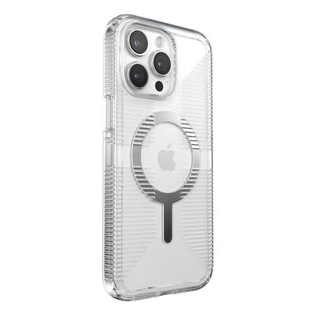 Speck Gemshell Grip + MagSafe - Etui do iPhone 15 Pro Max (Clear / Chrome Finish)