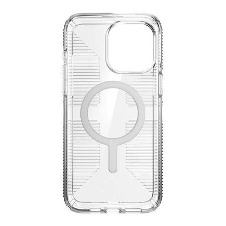 Speck Gemshell Grip + MagSafe - Etui do iPhone 15 Pro Max (Clear / Chrome Finish)