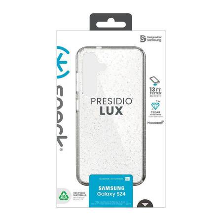 Speck Presidio Lux Glitter - Etui Samsung Galaxy S24 (Clear / Gold Glitter)