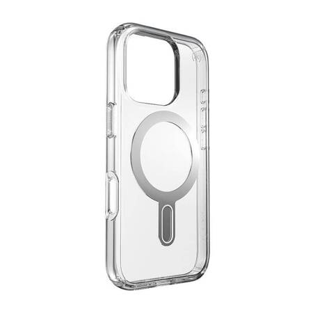 Speck Presidio Perfect-Clear ClickLock & MagSafe - Etui iPhone 16 Pro (Clear / Chrome Finish / Serene Silver)