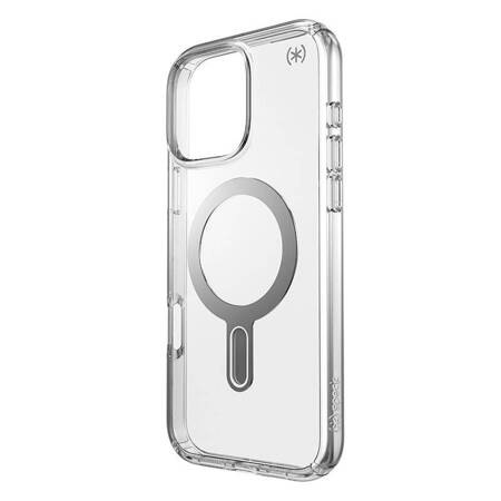 Speck Presidio Perfect-Clear ClickLock & MagSafe - Etui iPhone 16 Pro Max (Clear / Chrome Finish / Serene Silver)