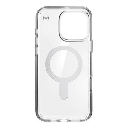 Speck Presidio Perfect-Clear ClickLock & MagSafe - Etui iPhone 16 Pro Max (Clear / Chrome Finish / Serene Silver)