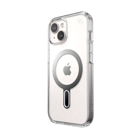 Speck Presidio Perfect-Clear ClickLock & Magsafe - Etui iPhone 15 (Clear / Chrome Finish / Serene Silver)