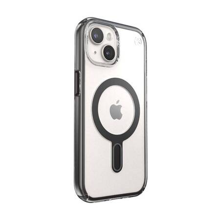 Speck Presidio Perfect-Clear ClickLock & Magsafe - Etui iPhone 15 (Clear / Frosted Black / Slate Grey)