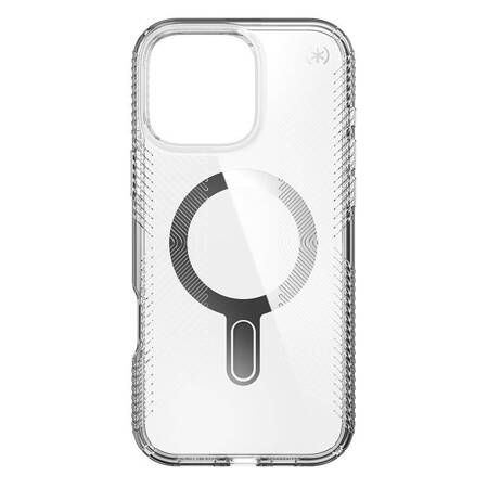 Speck Presidio Perfect-Clear Grip ClickLock & MagSafe - Etui iPhone 16 Pro Max (Clear / Chrome Finish / Serene Silver)