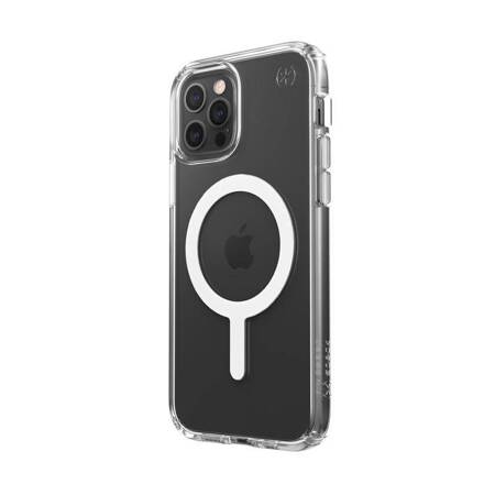 Speck Presidio Perfect-Clear + MagSafe – Etui iPhone 12 / iPhone 12 Pro z powłoką MICROBAN (Clear)