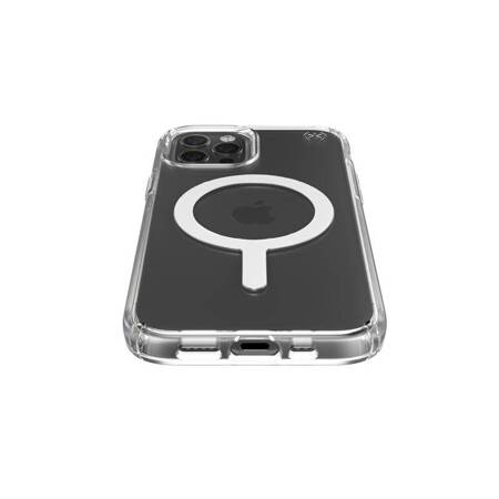 Speck Presidio Perfect-Clear + MagSafe – Etui iPhone 12 / iPhone 12 Pro z powłoką MICROBAN (Clear)