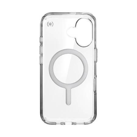 Speck Presidio Perfect-Clear MagSafe - Etui iPhone 16 (Clear / Chrome Finish / Serene Silver)