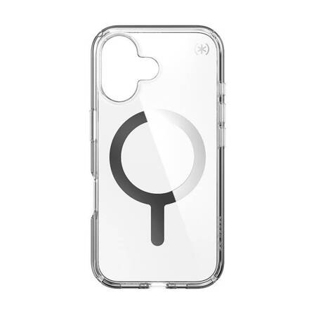 Speck Presidio Perfect-Clear MagSafe - Etui iPhone 16 (Clear / Chrome Finish / Serene Silver)