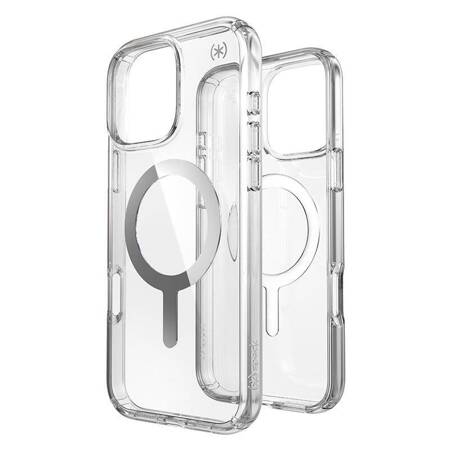 Speck Presidio Perfect-Clear MagSafe - Etui iPhone 16 Pro Max (Clear / Chrome Finish / Serene Silver)