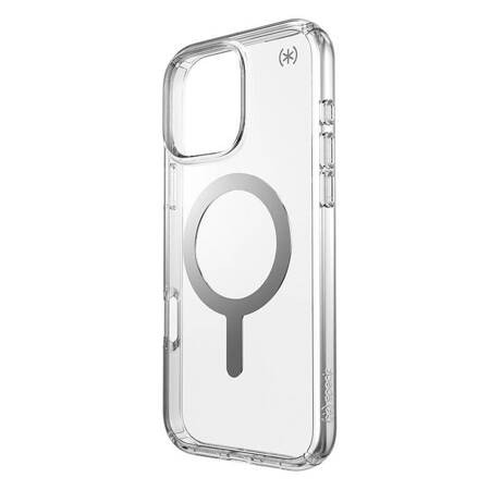 Speck Presidio Perfect-Clear MagSafe - Etui iPhone 16 Pro Max (Clear / Chrome Finish / Serene Silver)