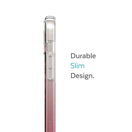 Speck Presidio Perfect-Clear + Ombre + MagSafe - Etui iPhone 14 Plus z powłoką MICROBAN (Clear / Vintage Rose Fade)