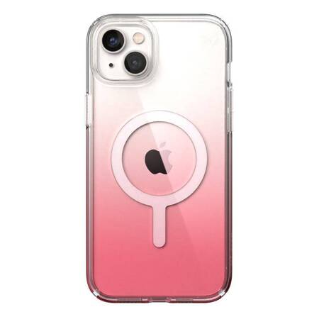 Speck Presidio Perfect-Clear + Ombre + MagSafe - Etui iPhone 14 Plus z powłoką MICROBAN (Clear / Vintage Rose Fade)