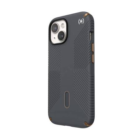 Speck Presidio2 Grip ClickLock & MagSafe - Etui iPhone 15 / iPhone 14 / iPhone 13 (Charcoal Grey/Cool Bronze)