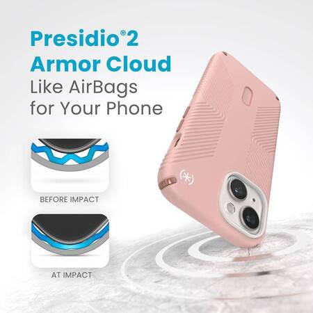 Speck Presidio2 Grip ClickLock & MagSafe - Etui iPhone 15 / iPhone 14 / iPhone 13 (Dahlia Pink/Rose Copper)