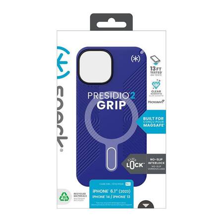 Speck Presidio2 Grip ClickLock & MagSafe - Etui iPhone 15 / iPhone 14 / iPhone 13 (Future Blue/Purple Ink)