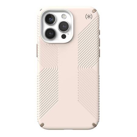 Speck Presidio2 Grip - Etui iPhone 15 Pro Max (Bleached Bone / Heirloom Gold / Hazel Brown)