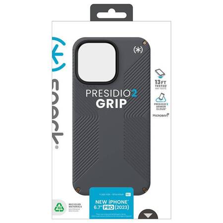 Speck Presidio2 Grip - Etui iPhone 15 Pro Max (Charcoal Grey / Cool Bronze / White)