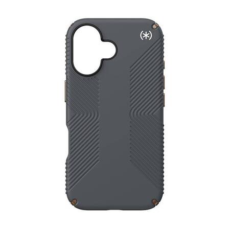 Speck Presidio2 Grip - Etui iPhone 16 (Charcoal Grey / Cool Bronze / White)