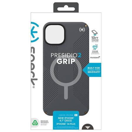 Speck Presidio2 Grip Magsafe - Etui iPhone 15 Plus (Charcoal Grey / Cool Bronze / White)