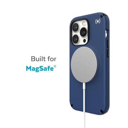 Speck Presidio2 Pro + MagSafe - Etui iPhone 14 Pro Max z powłoką MICROBAN (Coastal Blue / Black / White)