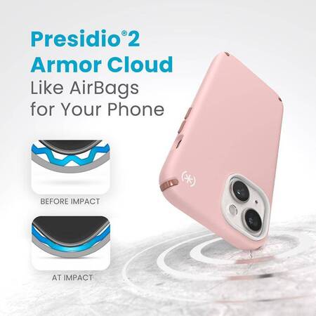 Speck Presidio2 Pro Magsafe - Etui iPhone 15 (Dahlia Pink / Rose Copper / White)