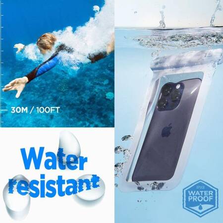 Spigen A601 Universal Waterproof Case - Etui do smartfonów do 6.9" (Błękitny)