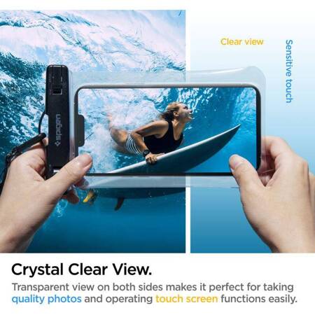 Spigen A601 Universal Waterproof Case - Etui do smartfonów do 6.9" (Przezoczysty)