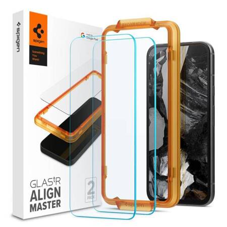 Spigen Alm Glas.TR 2-Pack - Szkło hartowane do Google Pixel 8A (Przezroczysty)