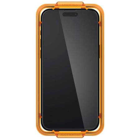 Spigen Alm Glass FC 2-Pack - Szkło hartowane do iPhone 15 Pro Max 2 szt (Czarna ramka)