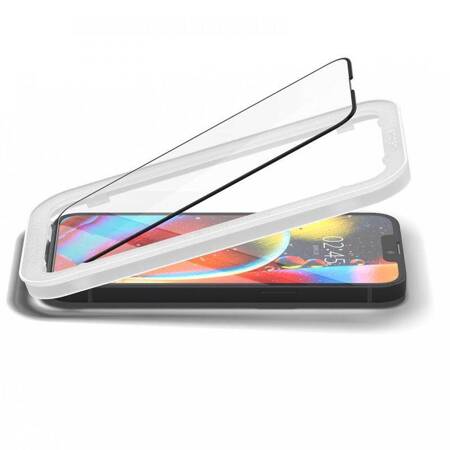 Spigen Alm Glass FC iPhone 13/13 Pro 2 szt. szkło hartowane czarna ramka AGL03387