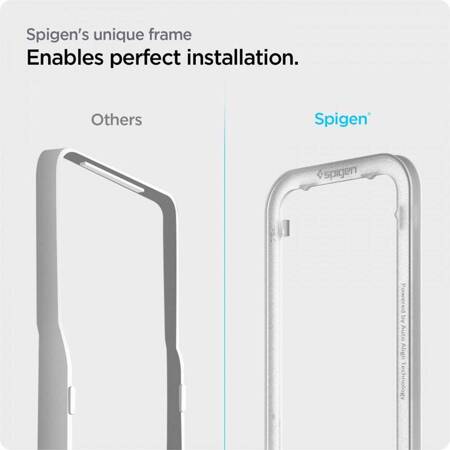 Spigen Alm Glass FC iPhone 13/13 Pro 2 szt. szkło hartowane czarna ramka AGL03387