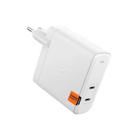 Spigen ArcStation Pro GaN-1402 - Ładowarka sieciowa 2x USB-C 140W (Biały)