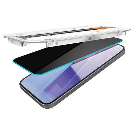 Spigen GLAS.TR EZ FIT Privacy - Szkło hartowane z filtrem prywatyzującym do iPhone 15 2 szt