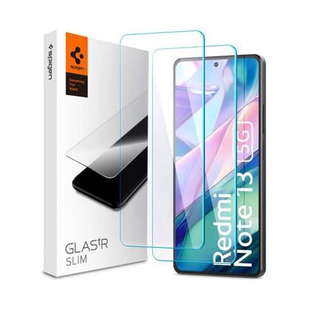 Spigen Glas.TR Slim 2-Pack - Szkło hartowane do Xiaomi Redmi Note 13 5G (2 sztuki)