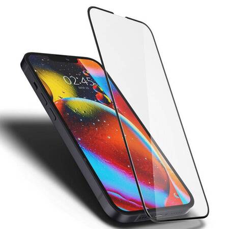 Spigen Glass FC - Szkło hartowane do iPhone 14 Plus / iPhone 13 Pro Max (Czarna ramka)