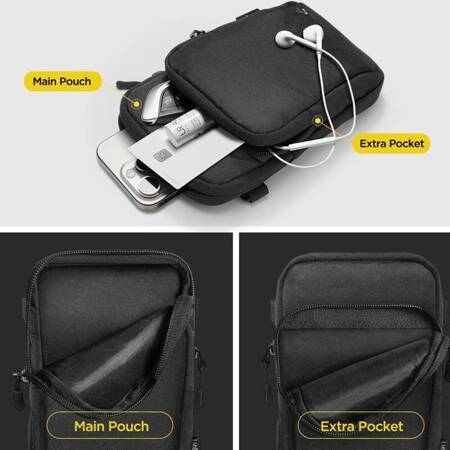 Spigen KD400 Universal Cross Bag Klasden - Torba na telefon / saszetka na ramię (Czarny)