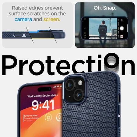 Spigen Liquid Air - Etui do iPhone 15 (Navy Blue)