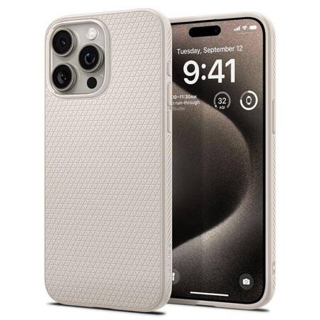 Spigen Liquid Air - Etui do iPhone 15 Pro Max (Natural Titanium)