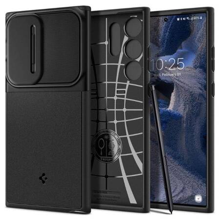 Spigen Optik Armor Sam S23 Ultra czarny/black ACS05639