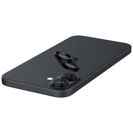 Spigen Optik GLAS.TR Camera Protector 2-Pack - Szkło ochronne na obiektyw do iPhone 16 / 16 Plus (2 szt) (Czarny)