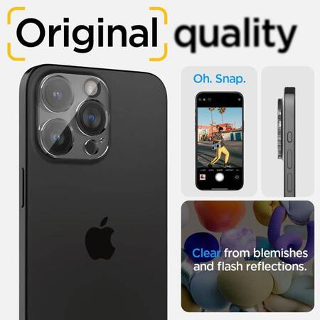 Spigen Optik.TR Camera Protector - Szkło ochronne na obiektyw do iPhone 15 Pro / 15 Pro Max / iPhone 14 Pro / 14 Pro Max (2 szt) (Przezroczysty)